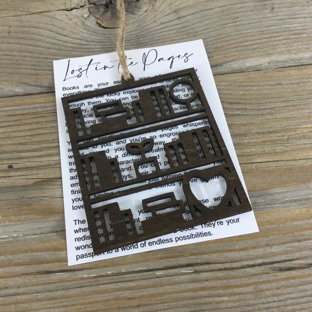Lost in the Pages Book Lover Story Card Ornament